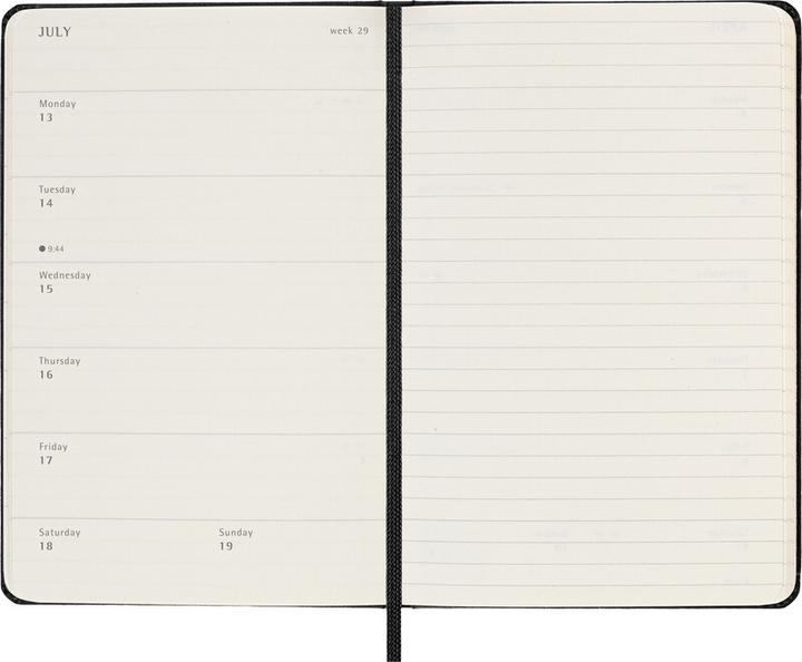 Produktbild Moleskine Schüleragenda Hard Cover Weekly Notebook (90 x 140 mm, Englisch)