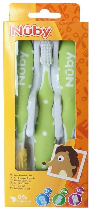 Produktbild Nuby Zahnputztrainer 3er Set (Weich, 3 x)