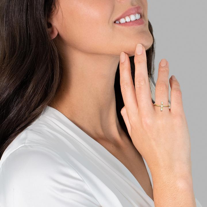 Immagine prodotto Glanzstücke München Donna Argento Cubico Zirconia Oro Giallo - 23588 (52, 925 Argento)