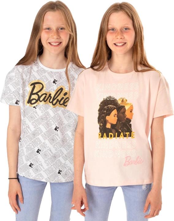 Actual product image Barbie Girls Kindness Stronger Together Unity And Love T-Shirt (Pack of 2) (140)