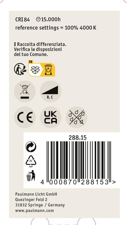 Produktbild Paulmann Allgebrauchslampe (E27, 9 W, 1055 lm, 1 x, E)