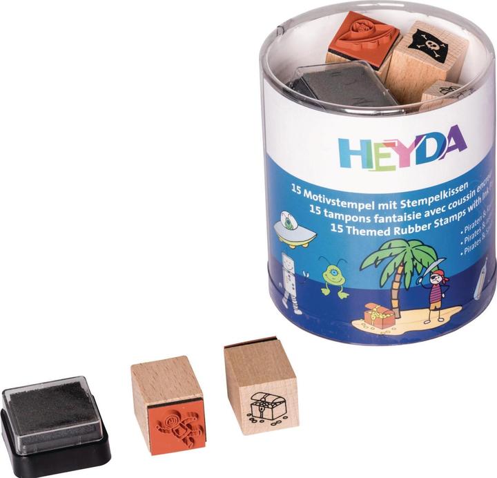 Produktbild Heyda Stempeldose Piraten u. Raumfahrt