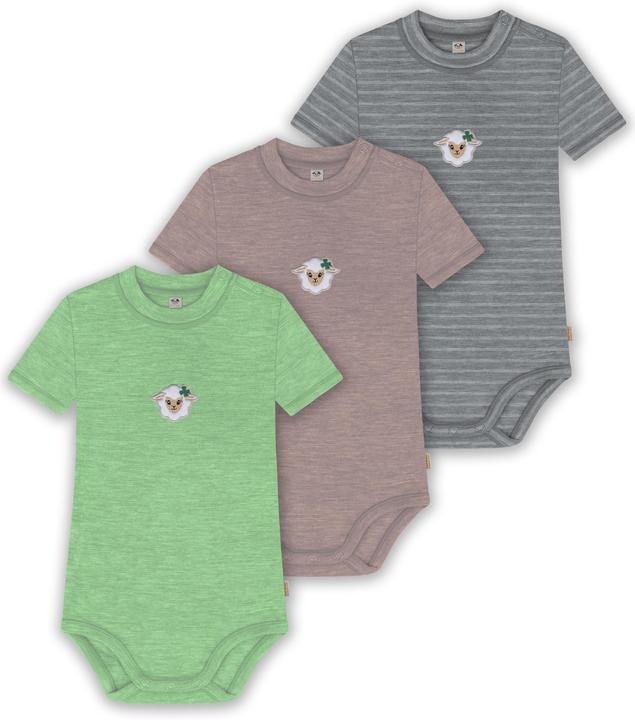 Normani 3er Set Baby Merino Kurzarmbody „Tihoi" - 9323