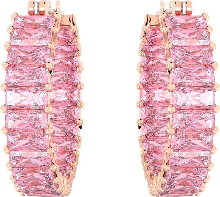 Image du produit Swarovski Matrix Créoles Baguette taille rose or rose (Métal Swarovski)