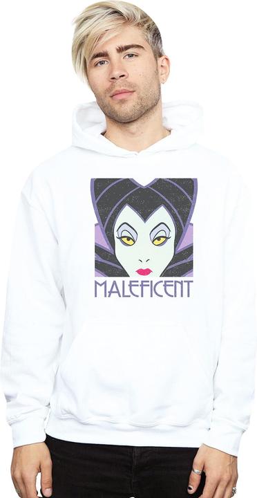 Actual product image Disney Mens Maleficent Cropped Head Hoodie (XXL)