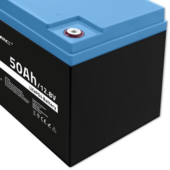 Actual product image Qoltec 53704 LiFePO4 lithium iron phosphate battery | 12 8V | 50Ah | 640Wh | BMS (12.80 V, 50 Ah)