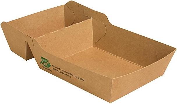 Produktbild Papstar Pommes-Frites-Trays "pure" -geteilt "100% Fair" extra gross (80 x)