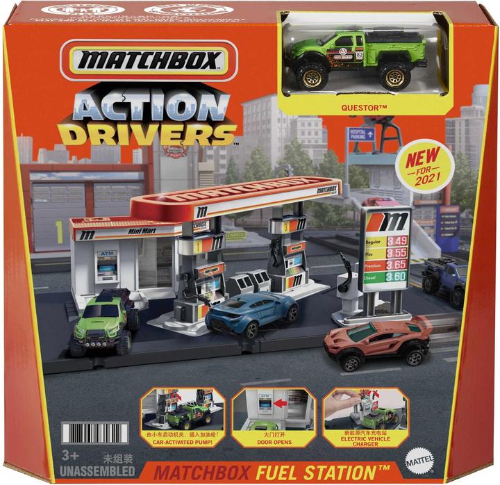 Actual product image Matchbox ACTION DRIVERS FUEL STATION Playset