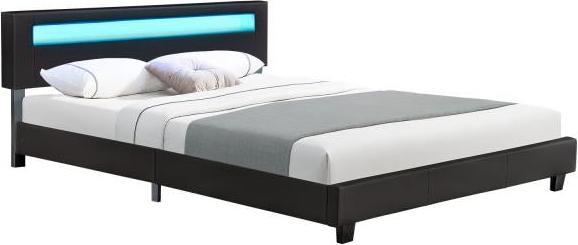 Immagine prodotto Juskys Letto imbottito a LED Parigi (160 x 200 cm)