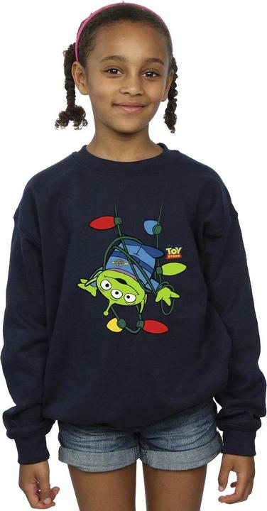 Actual product image Disney Girls Toy Story Christmas Lights Aliens Sweatshirt (140, 146)