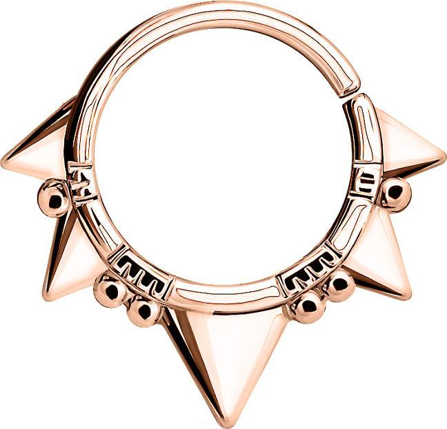 Produktbild Star Piercing Septum Ring fünf dreiecke rosegold (Messing)