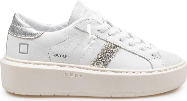 D.a.t.e. D.a.t.e hill low leather sneakers color white/silver (42)