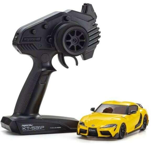 Image du produit Kyosho Mini-Z MA-020 Toyota GR Supra TRD, Jaune AWD, 1:27, Readyset (RTR Prêt à fonctionner)