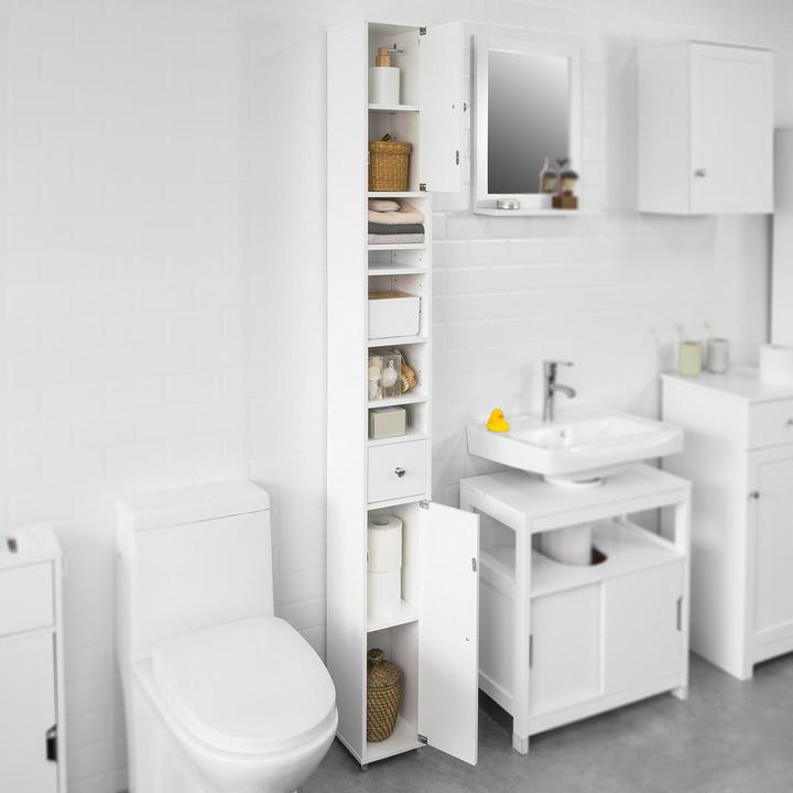 Image du produit SoBuy Armoire haute de salle de bains (20 x 20 x 180 cm)