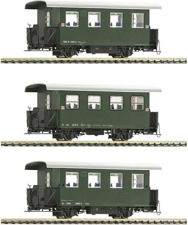 Produktbild Roco H0e Ro 3er-Set Schmalspur-Personenwagen (Spur H0)