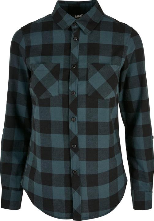 Actual product image Urban Classics Ladies Turnup Checked Flannel Shirt - 1180 (XXL)