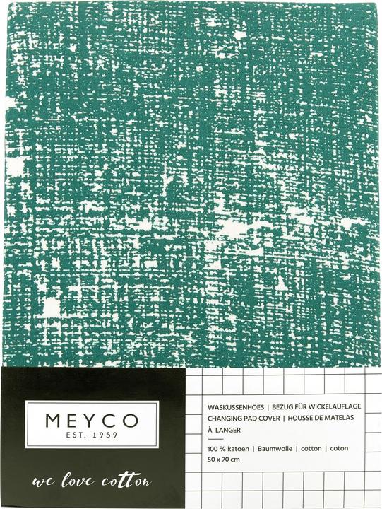 Nährwerte und Zutaten Meyco Wickelauflagenbezug Fine lines emerald green (50 x 70 cm)