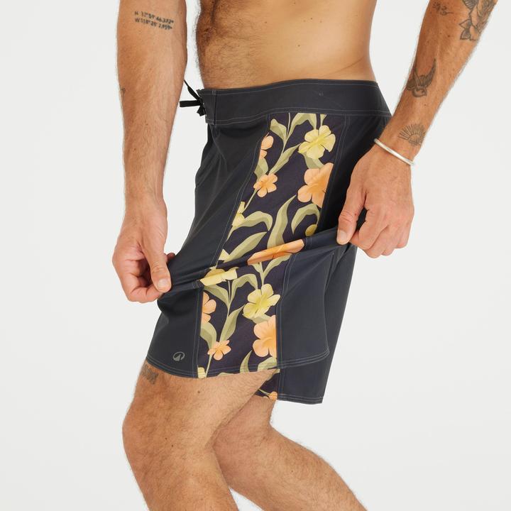 Produktbild Olaian Boardshorts Surfen Herren lang 500 Arch Spring 19" schwarz (38)