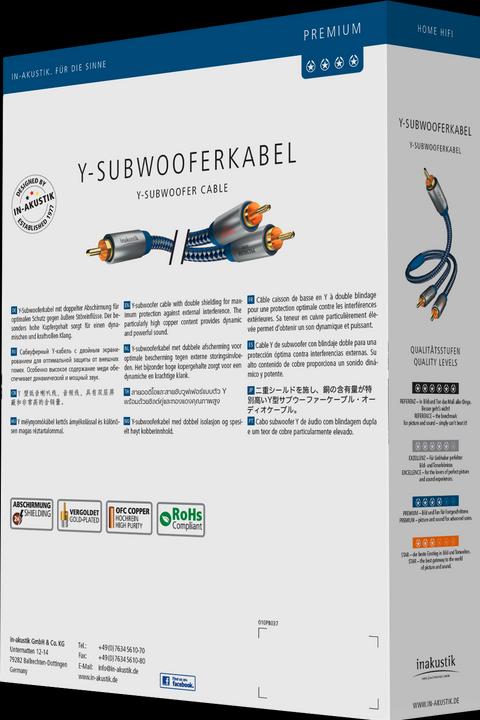 Produktbild Inakustik Premium Y-Subwoofer-Kabel (2 m, Cinch)