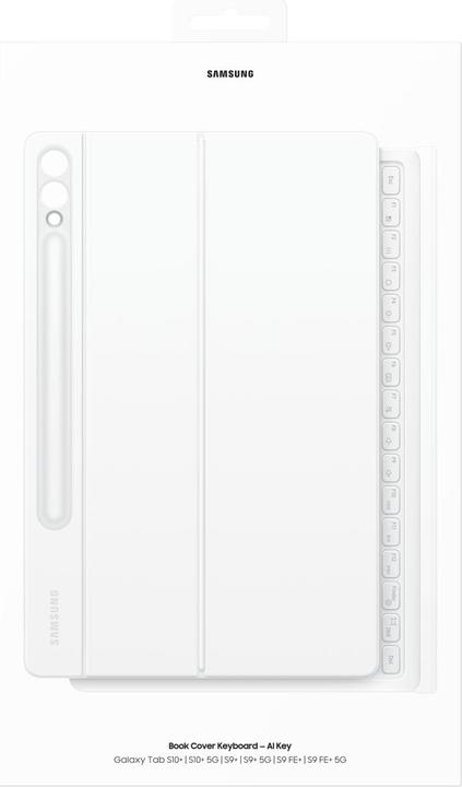 Produktbild Samsung Book Cover Keyboard Tab S10+/S9+/S9 FE+ White (Eng. Int., Galaxy Tab S9+, Galaxy Tab S10+, Galaxy Tab S9 FE+)
