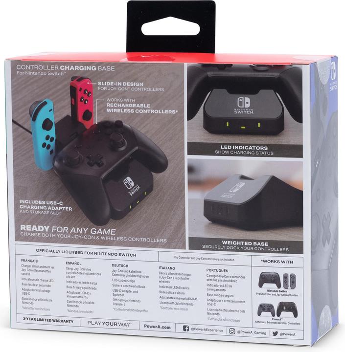 Actual product image PowerA Controller Charging Station by for Nintendo Switch (Switch, Switch OLED)