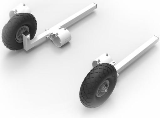Actual product image Sporti Retractable wheels for pre-weighted goals