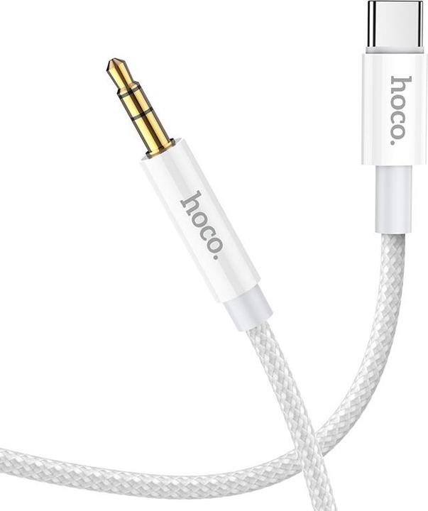 Hoco 1M Digitales 3.5mm AUX Audio zu Typ-C Konvertierungskabel Silber (2 m)