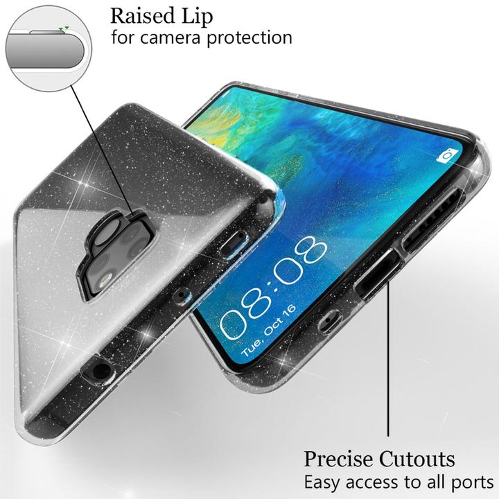 Produktbild Nalia Klare Glitzer Silikon Hülle (Huawei Mate 20)