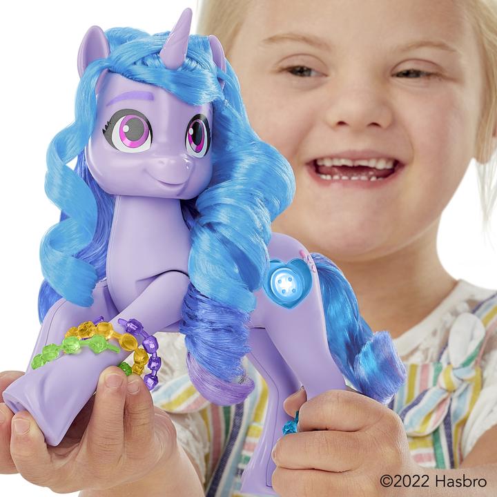 Productafbeelding My Little Pony Ontdek je pony schittering Sparkle Fun Izzy Moonbow, 20 cm hoge pony voor kinderen, met