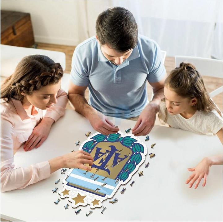 Produktbild Iconic Nationalmanschaft Argentinien- Logo - Holz Puzzle Grösse M (270 Teile) (270 Teile)