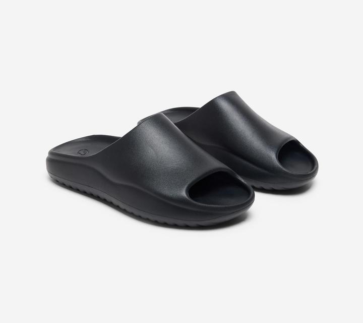 Decathlon Badeschlappen Slides Damen/Herren - schwarz