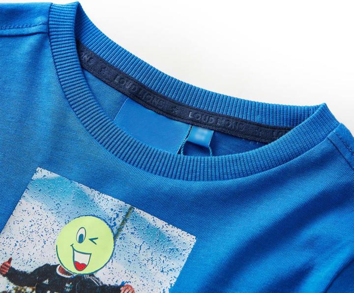 Actual product image VidaXL Children's long-sleeved shirt cobalt blue 104,Material: 100 (104)