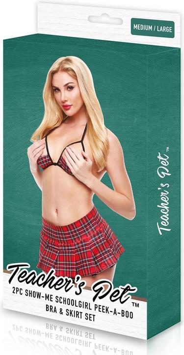 Actual product image Teacher's Pet 2 PC Show Me Schoolgirl Skirt Set (M/L)