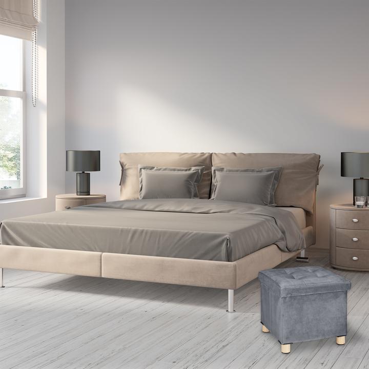 Image du produit Relaxdays Tabouret en velours