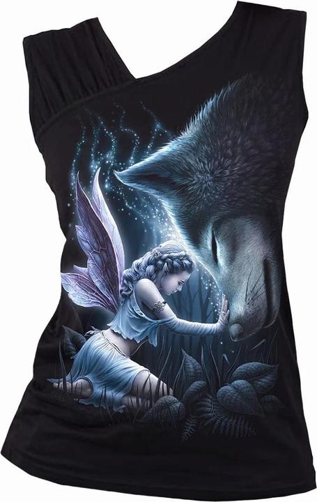 Actual product image Spiral Womens/Ladies Sacred Bond Gathered Shoulder Sleeveless Vest Top (S)