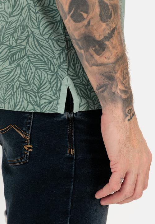 Produktbild Camel Active Piqué Poloshirt aus reiner Baumwolle mit floralem Allover-Print (3XL)