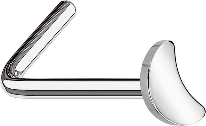Produktbild Star Piercing Nasenstecker gewinkelt silber mit Mond (Titan G23, ohne Messing)