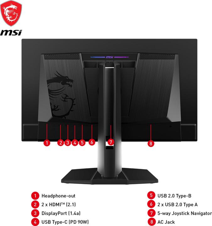 Actual product image MSI MPG 271QRXDE QD-OLED (2560 x 1440 pixels, 26.50")