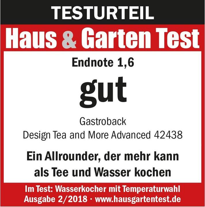 Actual product image Gastroback Design Tea & More Advanced (1.50 l, EU plug)