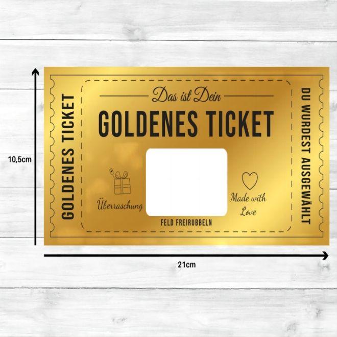 Actual product image MU Classic Goldenes Rubbellos Ticket als Gutschein inkl. Umschlag (1 pcs.)