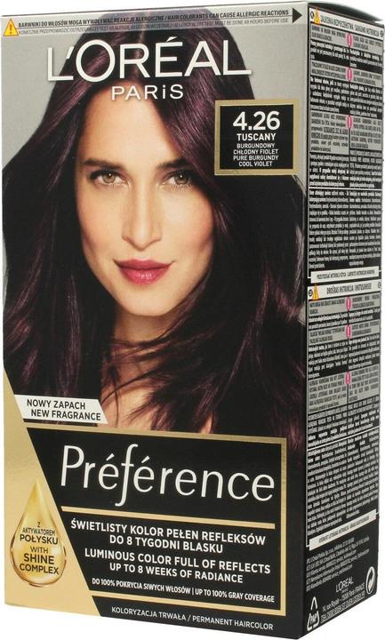 Image du produit Plum L'Oréal Préférence Teinture pour cheveux 4.26 Deep Cool Purple (4.26 Prune de minuit)