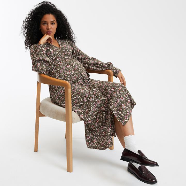 Produktbild La Redoute Collections Umstands-Midikleid mit Blumenmuster (38)