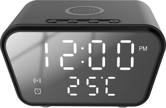 Actual product image Rebeltec QI 10W W500 wireless charger with alarm clock (10 W)