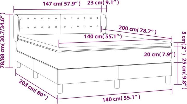Actual product image VidaXL Stoddard (140 x 200)