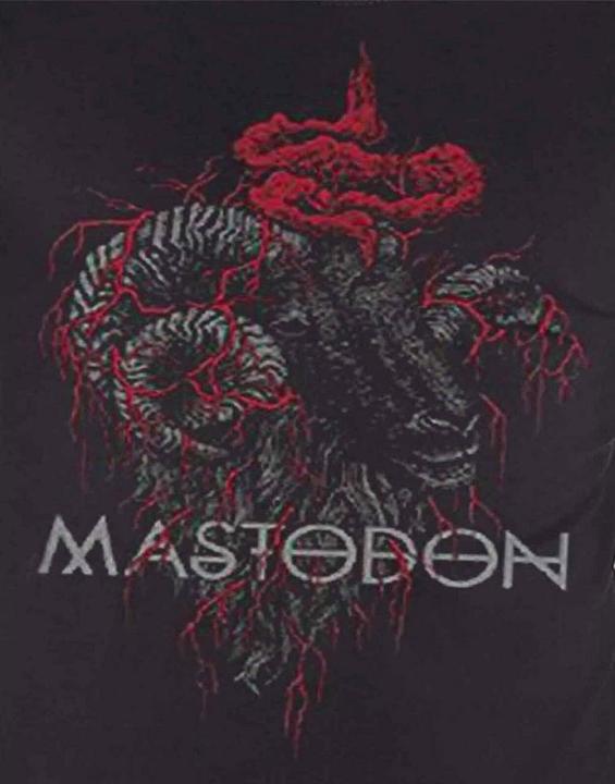 Actual product image Mastodon Unisex Adult Rams Head Cotton T-Shirt (XXL)