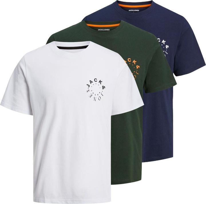 Actual product image Jack & Jones 3-pack logo round neck T-shirt T-shirt (XS)