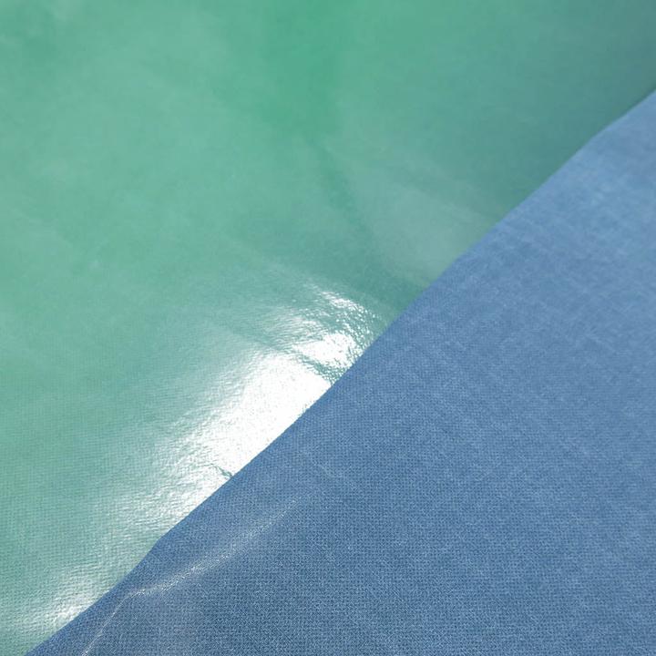 Actual product image Stoffrestposten Mackintosh fabric - Gradient blue green blue - Minimum quantity: 1 metre