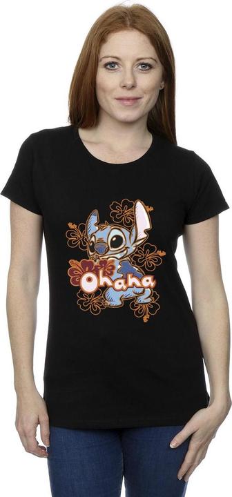 Produktbild Disney Lilo And Stitch Ohana Orange Hibiscus TShirt (XXL)