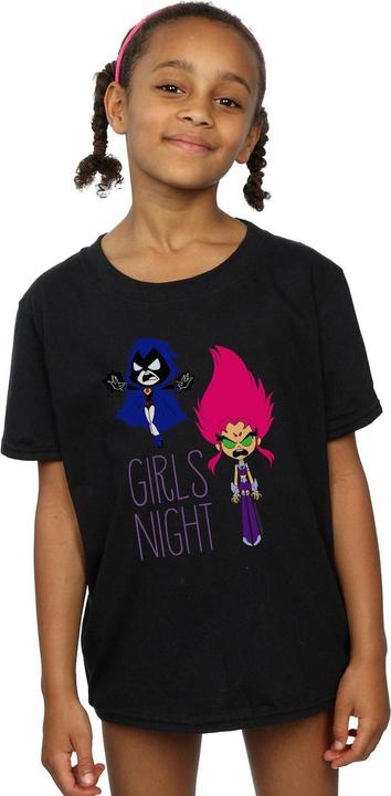 Actual product image Girls Teen Titans Go Girls Night Cotton T-Shirt (152, 158)