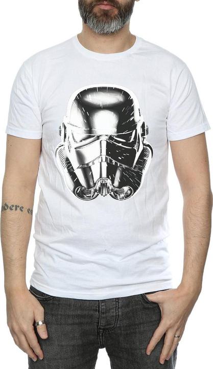 Actual product image Star Wars Mens Stormtrooper Warp Speed Helmet T-Shirt (L)